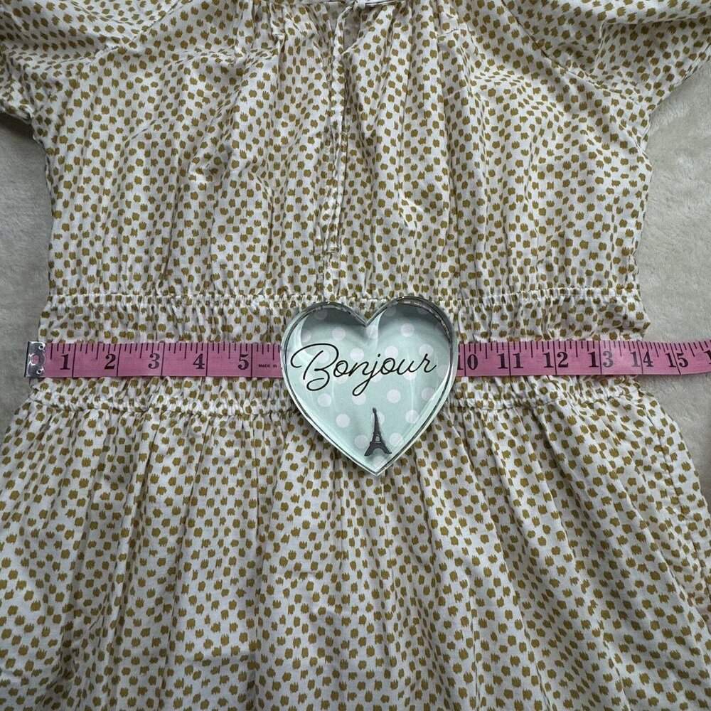 ANTHROPOLOGIE Somerset Puff Sleeve Edition Neutral Motif S Small - Picture 10 of 11